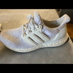 Adidas all white ultra boosts